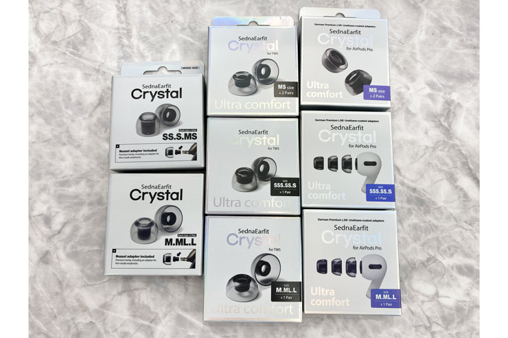 SednaEarfit Crystalは3タイプ