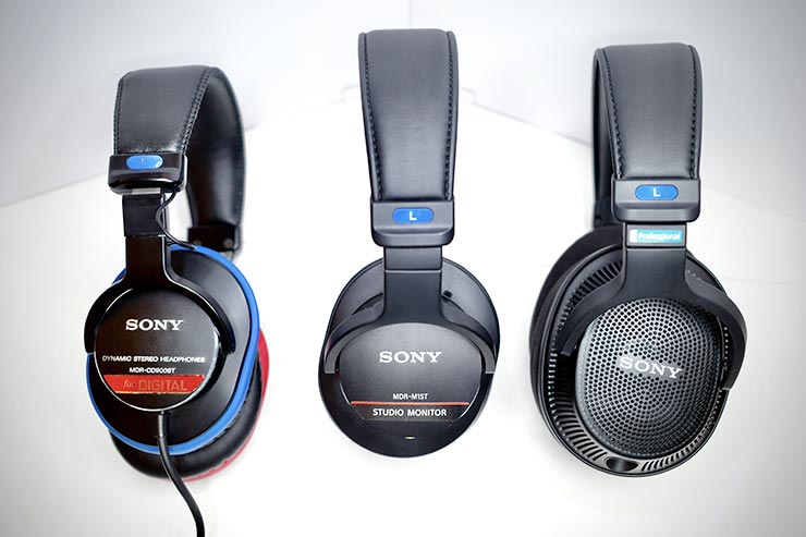 SONYモニターヘッドホン比較 MDR-CD900ST / MDR-M1ST / MDR-MV1