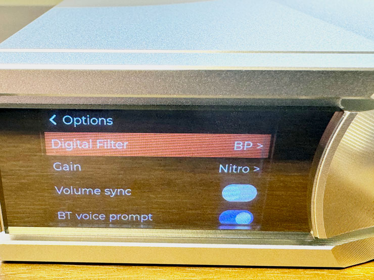 NEO iDSD2メニュー画面