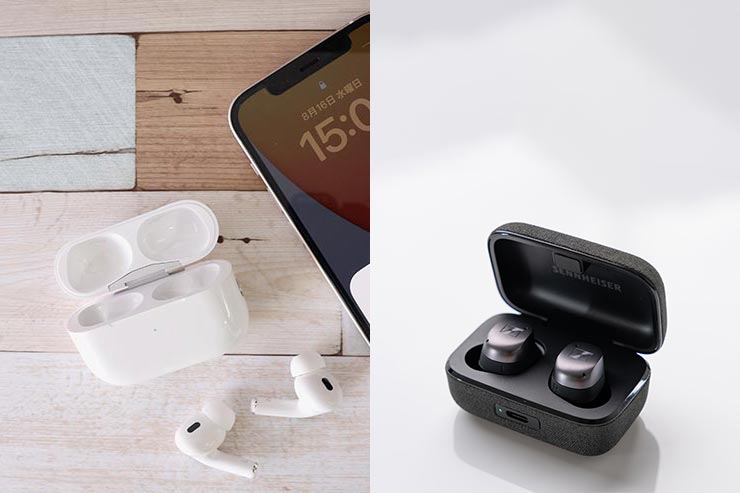 AirPods Pro（第2世代）と SENNHEISER MOMENTUM True Wireless 4の画像