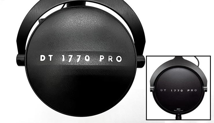 DT 1770 PRO MKIIのハウジング（黒枠内は前モデル・DT 1770 PRO）