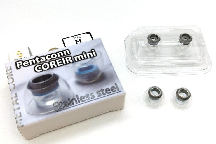 Pentaconn COREIR mini STAINLESS STEEL レビュー | タイトな音質へ変化させる金属コア搭載イヤーピース
