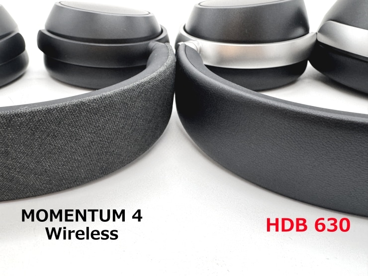 HDB 630とMOMENTUM 4 Wirelessのヘッドバンド画像