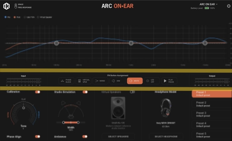 ソフトのレベルメーターの画像
