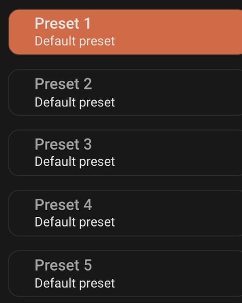 ARC ON・EARのプリセットの画像