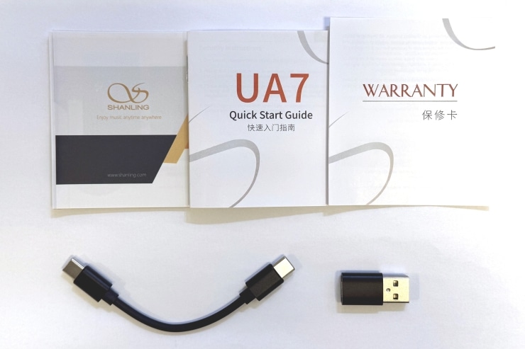 Shanling UA7の付属品画像