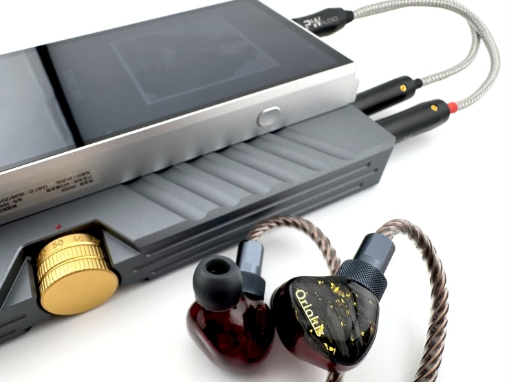 Traillii Ultra IEM SystemとPD20のRCA端子で試聴する画像