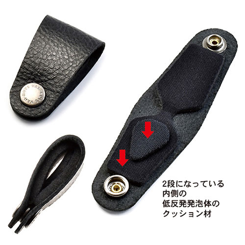 ケーブルが滑りにくいイヤフォンクリップ＜細めのケーブル用＞ キャメル 【VE176-VCA】