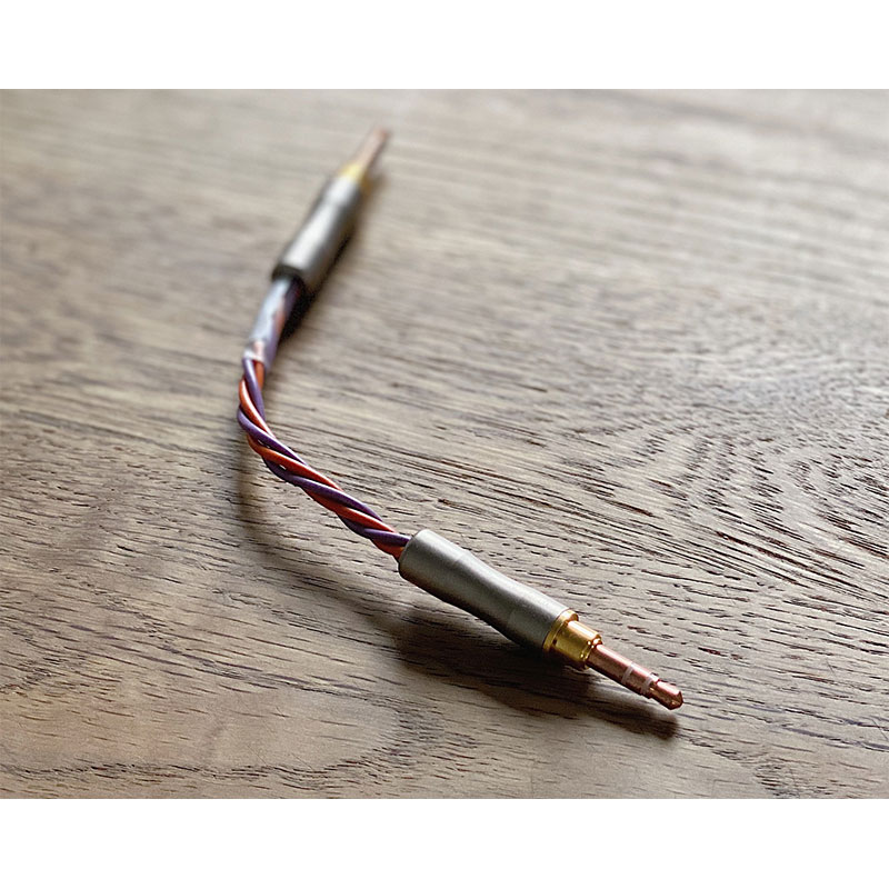 Vintage NEVE Console wire “Ames” mini-mini cable 3.5mm 3極 トープラ販売製 CINQBES 純銅材 無メッキプラグ ×2