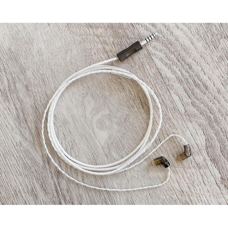 Meridian Q -Tin hundred ver.2- 4.4mm 5極 トープラ販売製 CINQBES 純銅材 銀メッキプラグ Custom 2pin イヤーコネクタ装飾