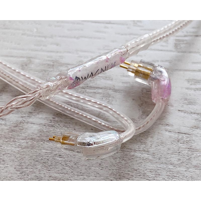 LOWENTIER 4.4mm 5極 トープラ販売製 CINQBES 純銅材 無メッキプラグ Custom 2pin オーロラアートワーク イヤーコネクタ装飾