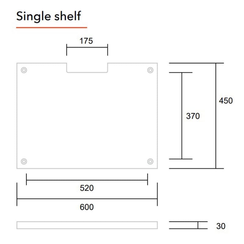 BOX A-Single Piano Black BOX A S-SHELF PB