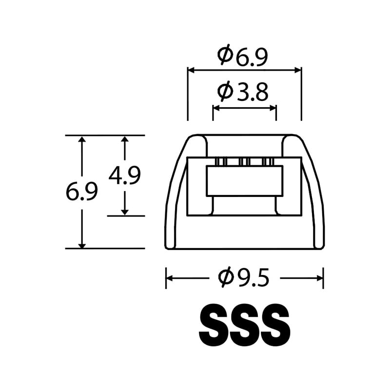 SednaEarfit MAX for TWS [イヤーピース SSSサイズ2ペア]