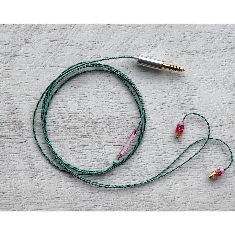 Watermelon Lily / 4.4mm 5極 AEC製 金メッキプラグ / MMCX / ロゴ＆イヤーコネクタアートワーク