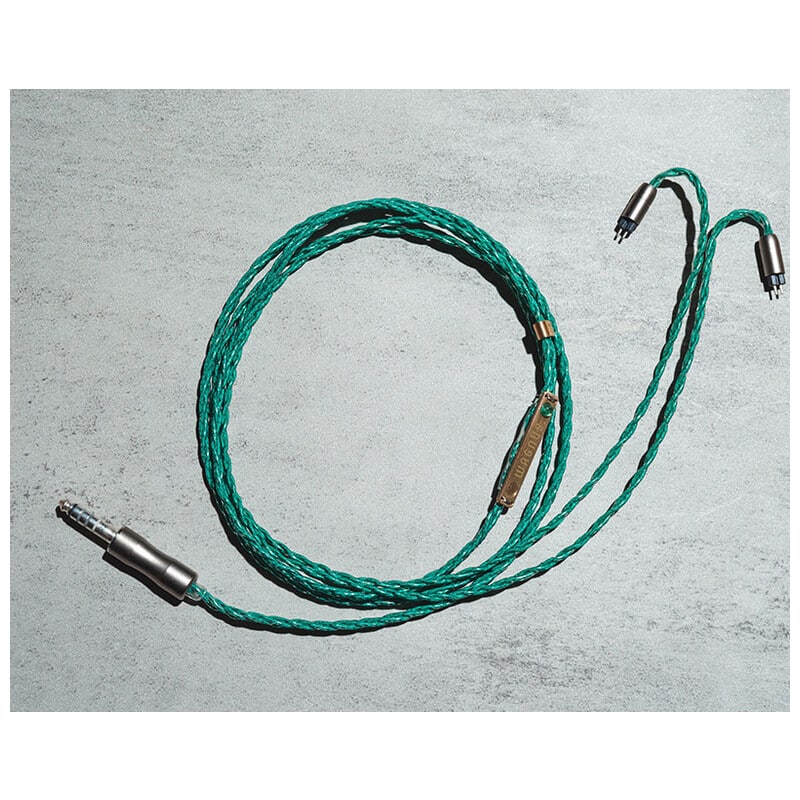 Mouton Emeraude / 4.4mm 5極 トープラ販売製 CINQBES純銅材 銀ストレートメッキプラグ / CINQBES 銀ストレートメッキ Custom 2pin / エメラルド・シングル装飾