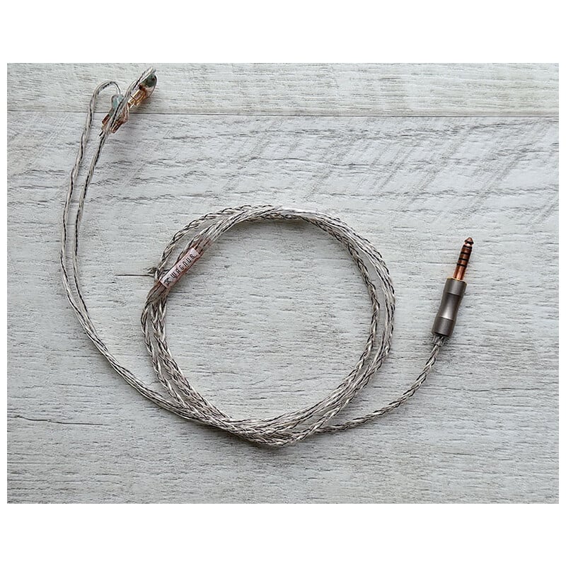 Vintage No.057 Rustbelt Alloy / 4.4mm 5極 トープラ販売製 CINQBES 純銅材 無メッキプラグ / Custom 2pin / ロゴ＆イヤーコネクタアートワーク