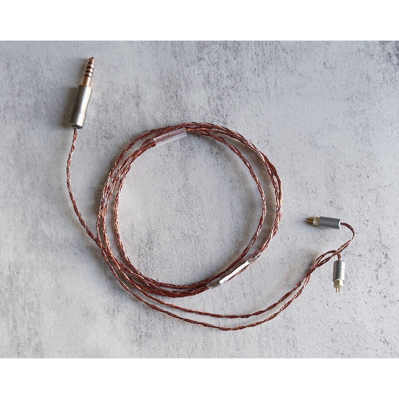 Vintage No.071 “Havenite” / 4.4mm 5極 トープラ販売製 CINQBES 純銅材 無メッキプラグ / XXX-G 2pin / ロゴ&イヤーコネクタアートワーク