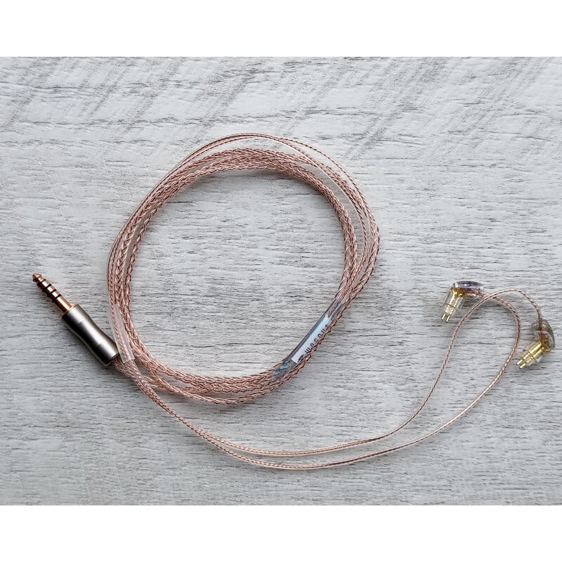 Vintage No.055 “STOJAR” / 4.4mm 5極 トープラ販売製 CINQBES 純銅材 無メッキプラグ / Custom 2pin / ロゴ&イヤーコネクタアートワーク