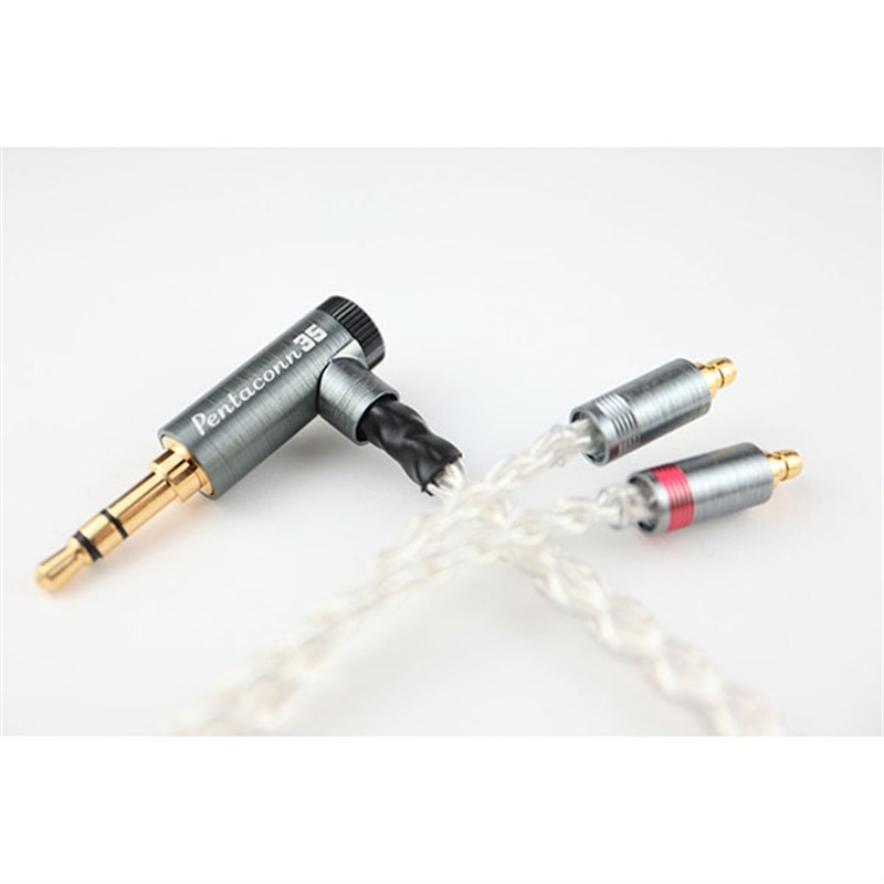 Pentaconn ear Recable 3.5mm L字型 純銀線 8芯リケーブル【NBB1-13-101-12】