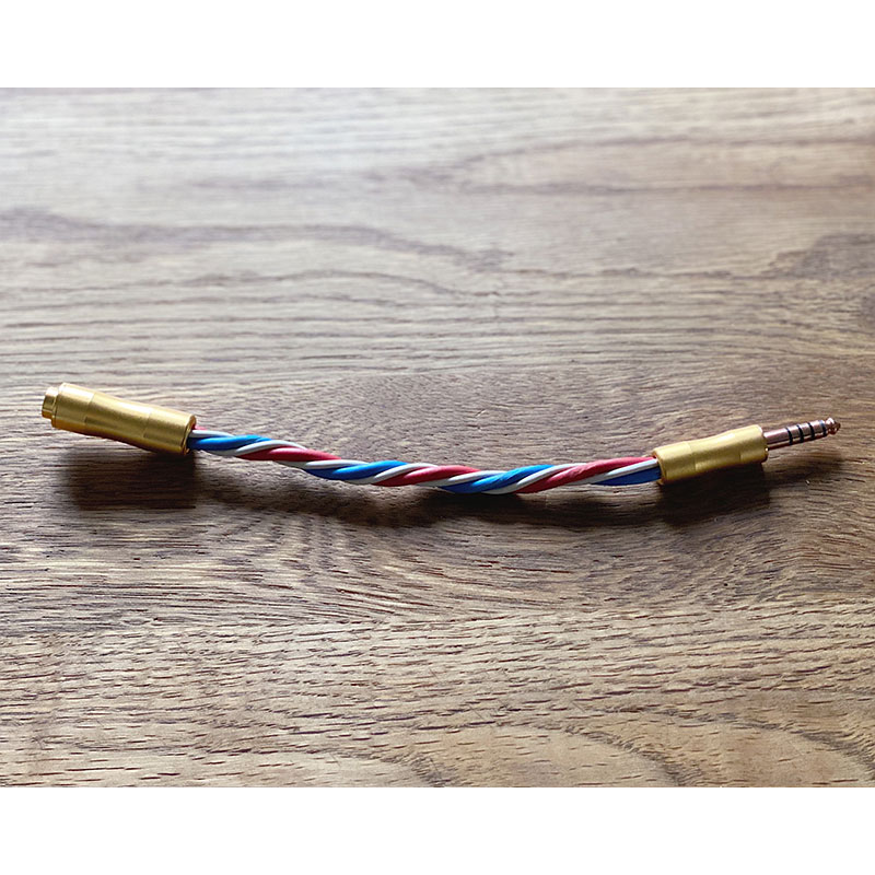 Vintage NEVE Console wire “Hot-Jam” Relay cable IN側：4.4mm 5極 トープラ販売製 金メッキプラグ（メス） OUT側：4.4mm 5極 トープラ販売製 CINQBES 純銅材 無メッキプラグ（オス）