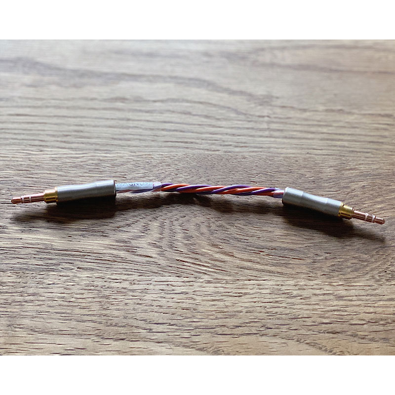 Vintage NEVE Console wire “Ames” mini-mini cable 3.5mm 3極 トープラ販売製 CINQBES 純銅材 無メッキプラグ ×2