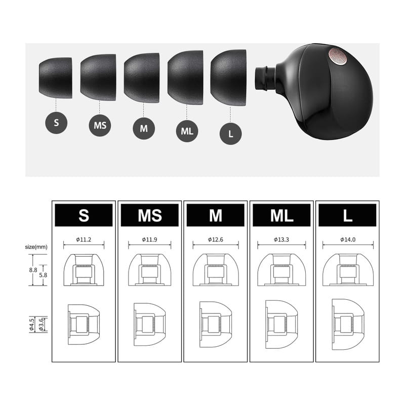 SednaEarfit Foamax Standard（イヤーピース M/ML/Lサイズ各1ペア） [AZL-FOAMAX-ST-SET-ML]
