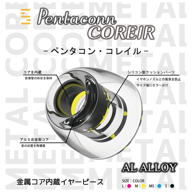 Pentaconn COREIR -ペンタコン コレイル- AL ALLOY L 1ペア Red [PTM02-L-1P]（2025年7月10日発売予定）