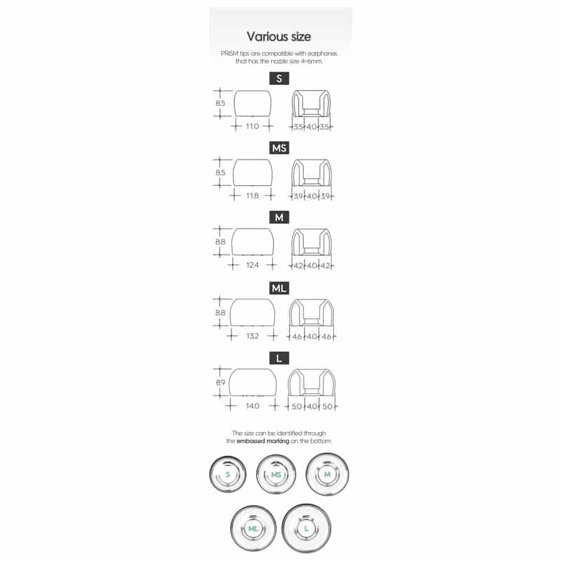 PRISM WIDE BORE FULL （S/MS/M/ML/L各1ペア）（2025年11月22日発売予定）
