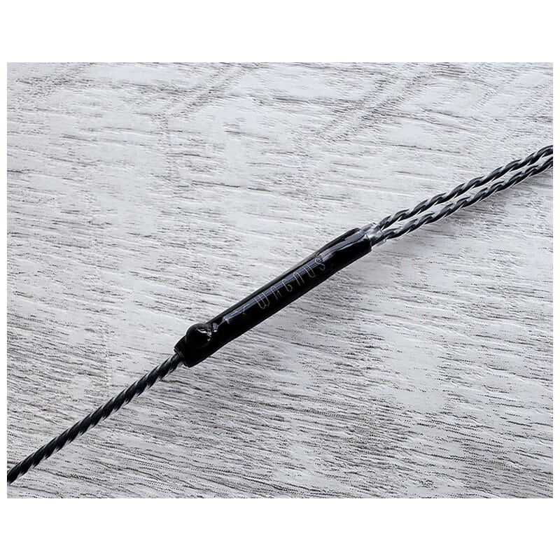 Black Diamond Vier / 4.4mm 5極 AEC製金メッキプラグ / Custom 2pin / ロゴ＆イヤーコネクタアートワーク ブラックキュービックジルコニア装飾