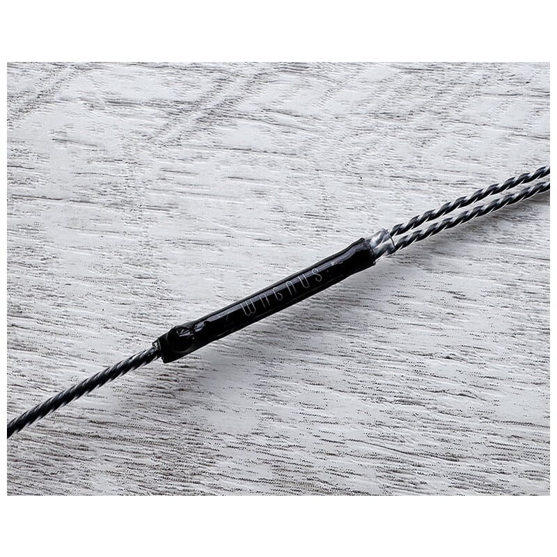 Black Diamond Vier / 4.4mm 5極 AEC製金メッキプラグ / qdc / ロゴ＆イヤーコネクタアートワーク ブラックキュービックジルコニア装飾