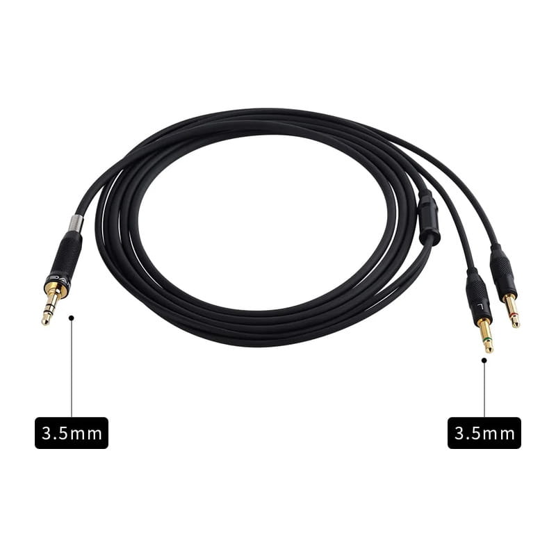 SIV-LUAN ヘッドホン用ケーブル 3.5mm - 3.5mm 2極(LR)(ブラック) [SIV-LUAN-3.5 BLK-3.5mm2極(L/R)]
