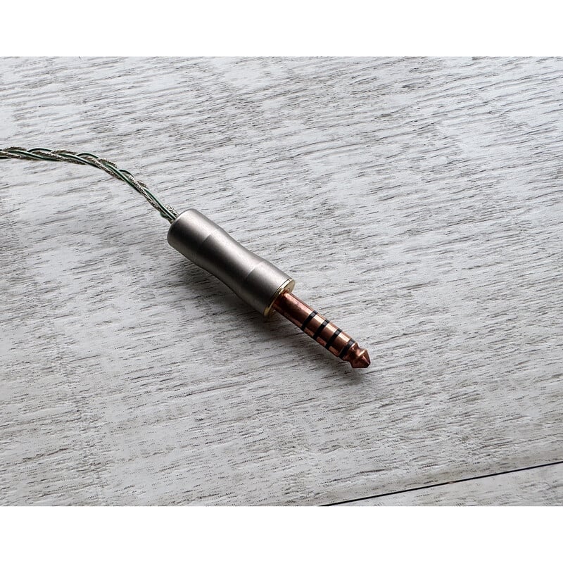 Vintage No.053 PERELMAN / 4.4mm 5極 トープラ販売製 CINQBES 純銅材 無メッキプラグ / Custom 2pin / ロゴ＆イヤーコネクタアートワーク