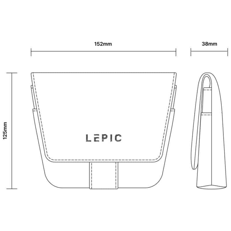 LEPIC IEM SNAP POUCH Charcoal Gray [LPC-SP-GRY]