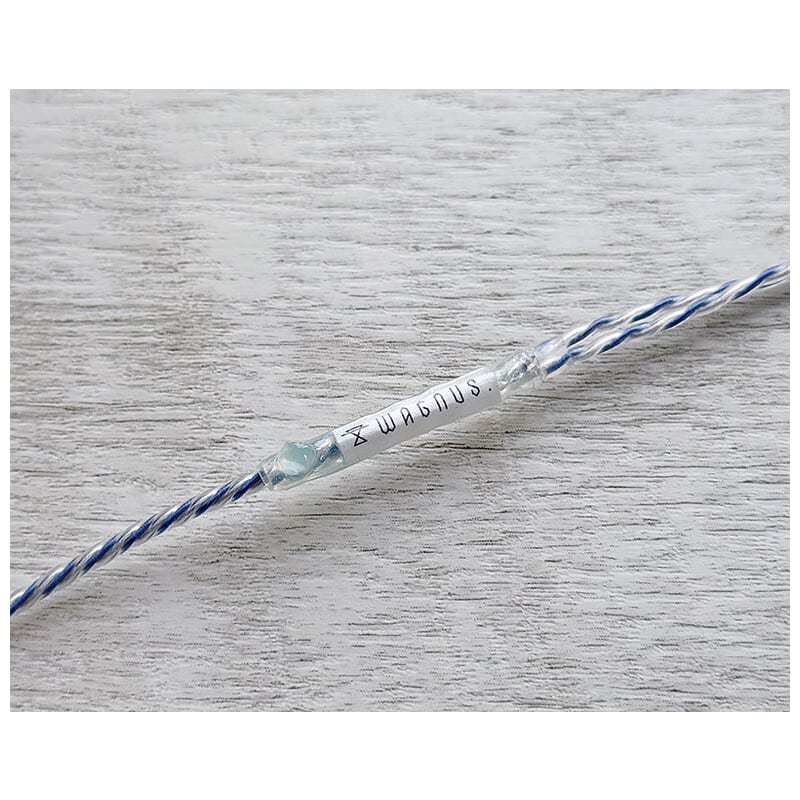 Antarctica Thawed / 4.4mm 5極 トープラ販売製黄銅材 銀メッキプラグ / Custom 2pin / ロゴ＆イヤーコネクタアートワーク カルセドニー装飾