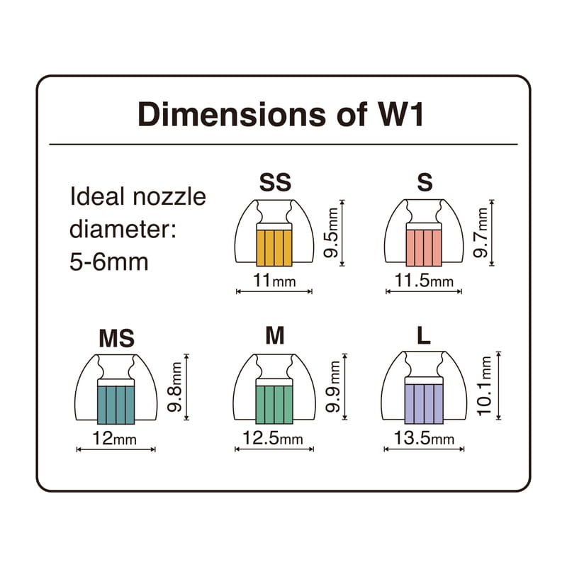 SpinFit W1 MS 1ペア [W1-MS]