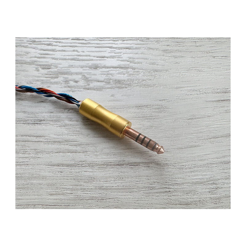 Neu-Farbe -Headphone cable- / 4.4mm 5極 トープラ販売製金メッキプラグ / 3.5mm 3極（L/R）二又 / ケーブル長さ：約180cm
