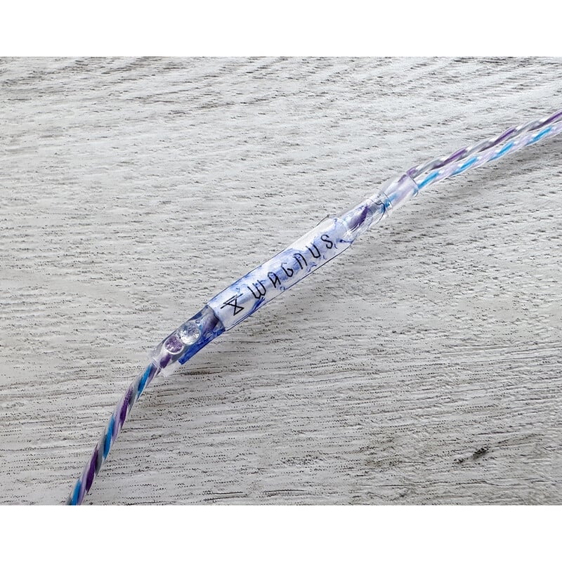 Hydrangea / 4.4mm 5極 トープラ販売製 黄銅材 銀メッキプラグ / MMCX / ロゴ＆イヤーコネクタアートワーク ロゴ タンザナイト＋アメジスト装飾