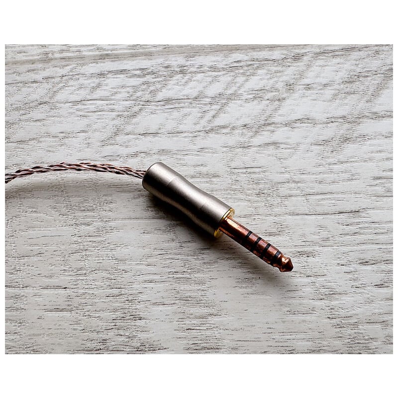 Vintage No.058 HYDRA / 4.4mm 5極 トープラ販売製 CINQBES 純銅材 無メッキプラグ / Custom 2pin / ロゴ＆イヤーコネクタアートワーク