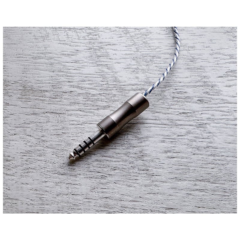 Antarctica Thawed / 4.4mm 5極 トープラ販売製黄銅材 銀メッキプラグ / Custom 2pin / ロゴ＆イヤーコネクタアートワーク カルセドニー装飾