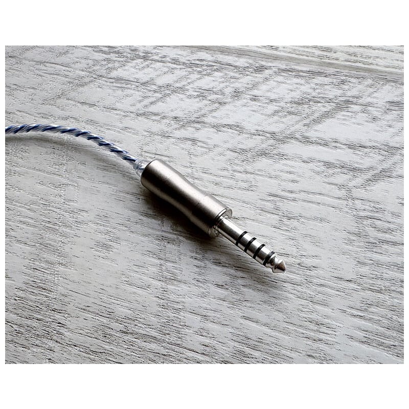 Antarctica Thawed / 4.4mm 5極 トープラ販売製黄銅材 銀メッキプラグ / MMCX / ロゴ＆イヤーコネクタアートワーク カルセドニー装飾