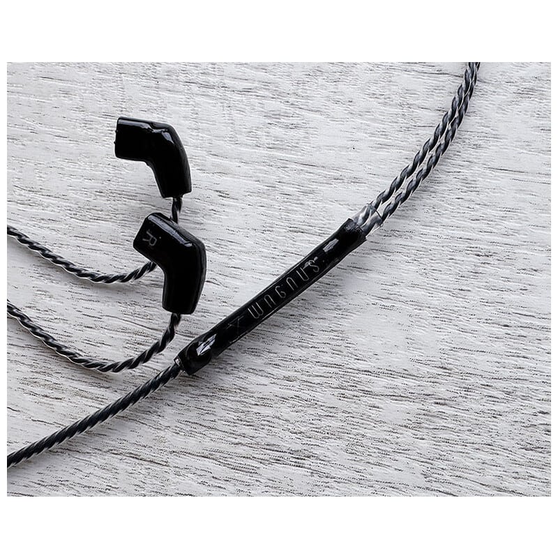 Black Diamond Vier / 4.4mm 5極 AEC製金メッキプラグ / qdc / ロゴ＆イヤーコネクタアートワーク ブラックキュービックジルコニア装飾