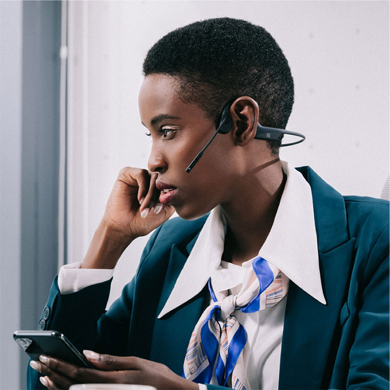 Shokz (ショックス) OpenComm Slate Grey AFT-EP-000026｜ワイヤレスイヤホン (Wireless  Earphones)｜フジヤエービックネットショップ