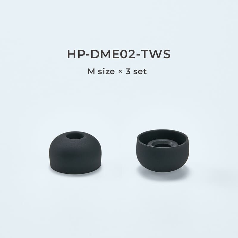 ディープマウントイヤーピース for TWS M size 3set・ブラック [HP-DME02K-TWS]（2025年12月3日発売予定）