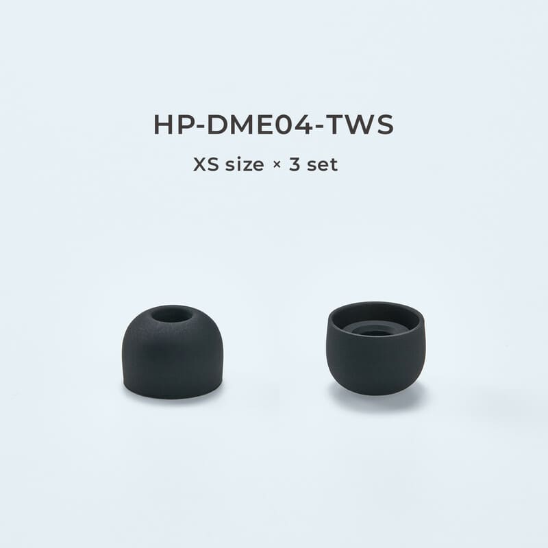 ディープマウントイヤーピース for TWS XS size 3set・ブラック [HP-DME04K-TWS]（2025年12月3日発売予定）