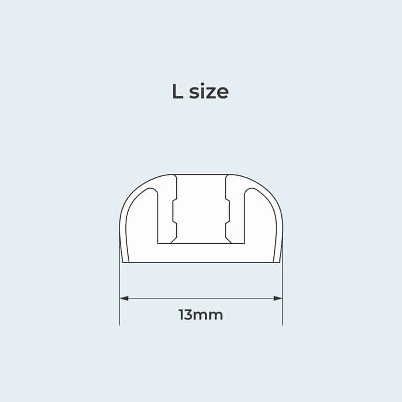 ディープマウントイヤーピース for TWS L size 3set・ブラック [HP-DME01K-TWS]（2025年12月3日発売予定）