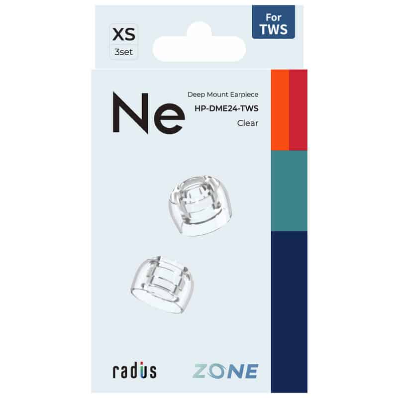 ディープマウントイヤーピース ZONE for TWS XS size 3set・クリア [HP-DME24CL-TWS]（2025年12月3日発売予定）