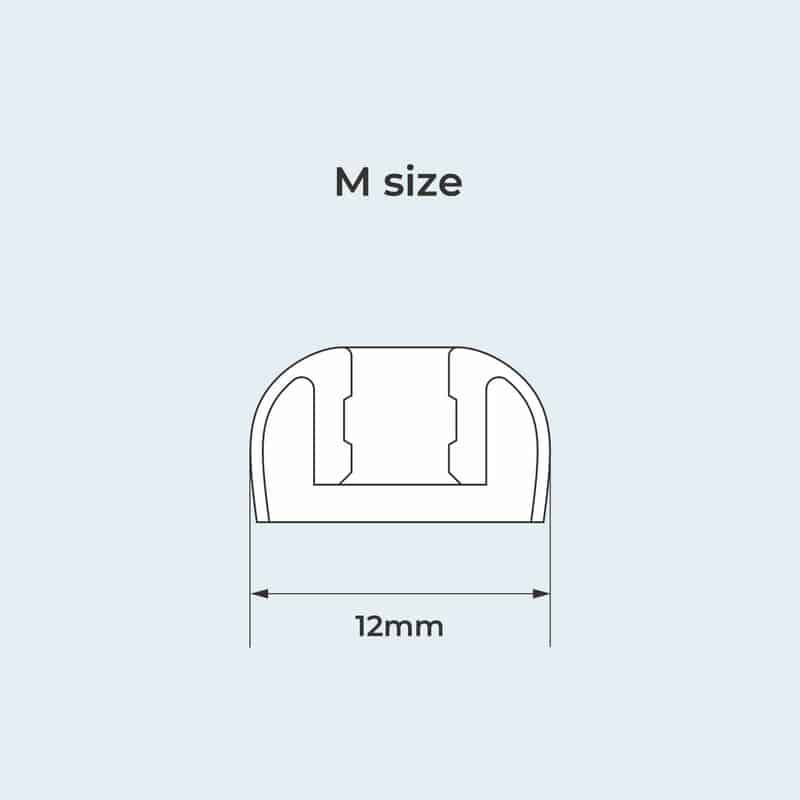 ディープマウントイヤーピース ZONE for TWS M size 3set・クリア [HP-DME22CL-TWS]（2025年12月3日発売予定）