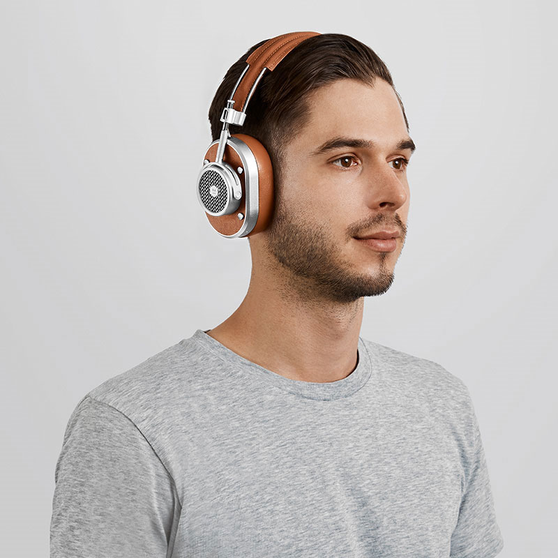 MH40 Wireless Over Ear Headphone - SIlver/Brown MH40S2-W