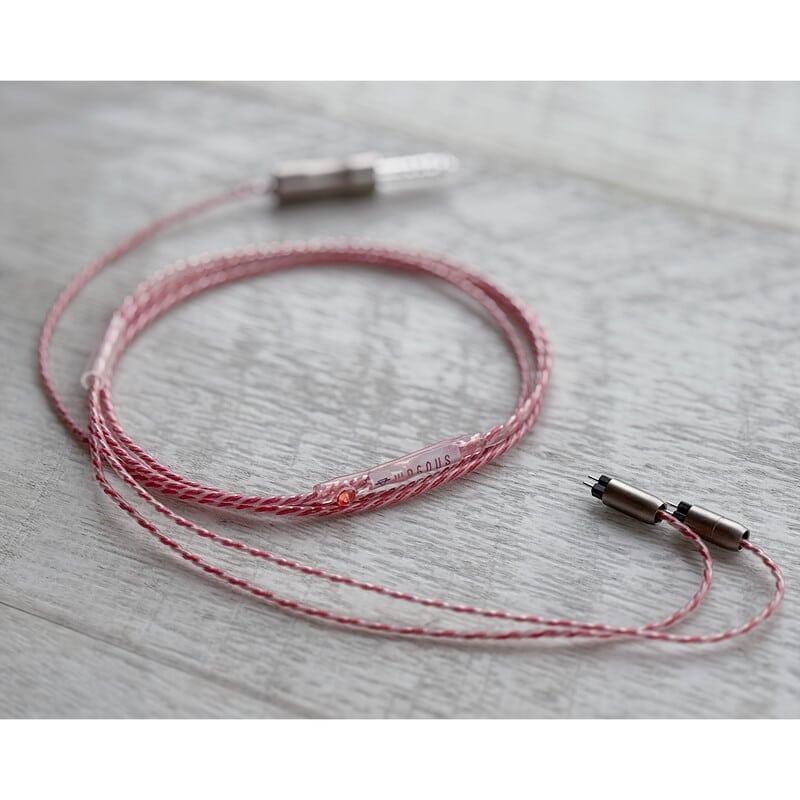 Padmanya Sheep / 4.4mm 5極 トープラ販売製 CINQBES 純銅材 銀ストレートメッキプラグ / CINQBES 銀ストレートメッキ Custom 2pin / パパラチアサファイア（合成）装飾