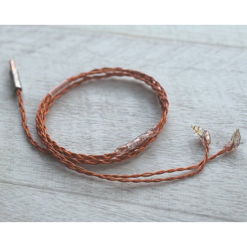 Neu-Sonne / 4.4mm 5極 トープラ販売製 CINQBES 純銅材 無メッキプラグ / Custom 2pin / ロゴ＆イヤーコネクタアートワーク